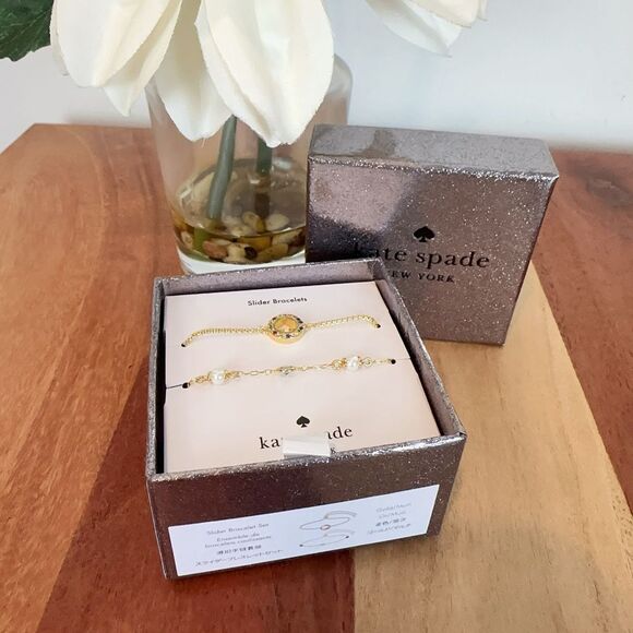 NWT Kate Spade Spot The Spade Slider Bracelet Boxed Set - Picture 5 of 7